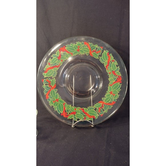 Vintage 4pc AVON Holiday Hostess Collection Holly Christmas Serve Ware - Picture 3 of 6